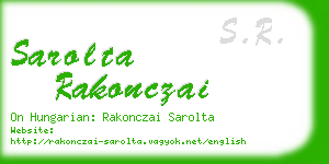 sarolta rakonczai business card